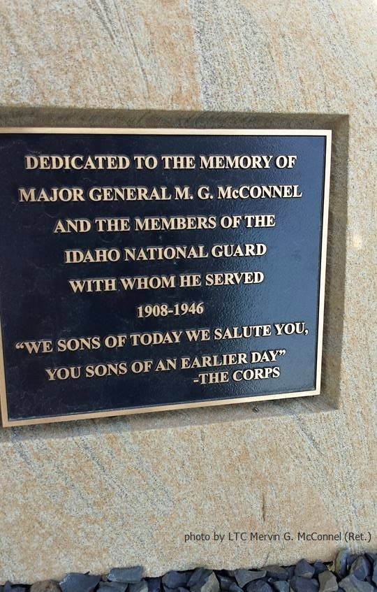 Major General McConnel plaque