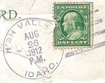 High Valley 1912 postmark